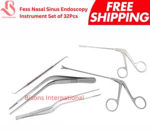BISONS – Ensemble d'instruments chirurgicaux manuels en acier inoxydable FESS ENT, 32 pièces, pour endoscopie nasale et sinusoïdale - Product Image 2