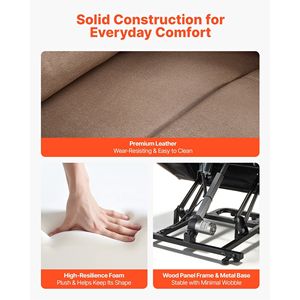 Sillón Reclinable Eléctrico de Doble Motor con Masaje Térmico, Posición Infinita Ajustable, Ancho Medio, para Personas Mayores - Product Image 6