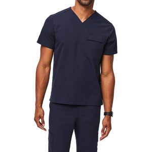 Factory Supply OEM ODM Men's Nurse Scrubs Medical Scrub Uniform <b>Tops</b> PolyesterCotton Woven Fabric Hospital Use - Product Image 1