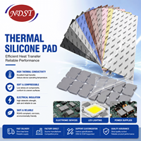 Cinta Térmica de Silicona Suave 1W-6W para CPU/GPU/LED, Marca NDST, Clasificación de Resistencia al Fuego 94-V0, ROHS, 6kV, Alto Voltaje, Alta Temperatura