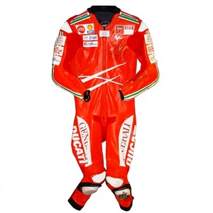 Traje de Carreras Nicky Hayden MotoCP Ducati 1 Pieza de Cuero Vacuno/Canguro para Moto/Conducción Mono MotoCP/Traje para Motociclista Profesional - Product Image 1