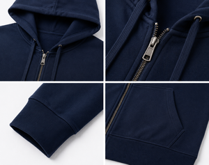 Sudadera con capucha y cremallera para hombre, que ofrece una suavidad cálida y un estilo cómodo, ideal para viajes, sesiones de gimnasio y atuendos casuales diarios. - Product Image 5