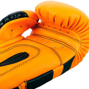 Gants de boxe de haute qualité en cuir PU, couleur unie, personnalisables, 14 oz, pour entraînement et compétition, en promotion. - Product Image 4