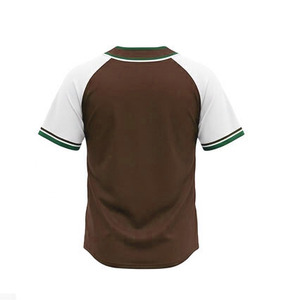 Maillot de baseball professionnel marron et blanc pour homme, entièrement boutonné, respirant, léger, uniforme sportif de qualité supérieure pour les jeunes - Product Image 2
