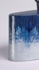 Jarrón de Cerámica Decorativo con Degradado Azul y Blanco, Elegante Florero para Mesa, Maceta para Espacios Interiores - Product Image 2