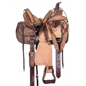 Selle d'équitation western anglaise 100% cuir véritable, design respirant, personnalisable, haute qualité, fabrication OEM/ODM au Pakistan, bois - Product Image 2