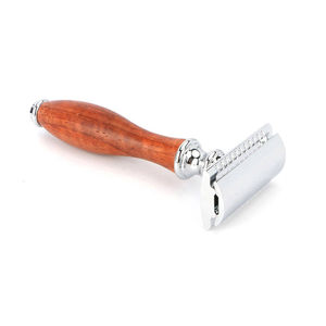 Maquinilla de Afeitar de Seguridad de Acero Inoxidable con Mango de Madera Vintage, de Una Sola Hoja, 15g, Ligera, Ecológica, Reutilizable, Diseño Ergonómico para Hombres - Product Image 4