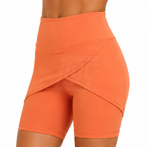 Shorts de cycliste taille haute pour femmes, confortables et extensibles, parfaits pour le fitness, la course à pied, le yoga et l'entraînement. - Product Image 5