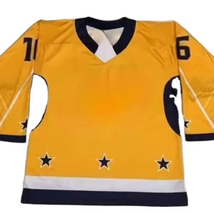 Maillot de hockey sur glace unisexe de haute qualité personnalisable avec logo brodé ou imprimé sur toute la surface par sublimation - Product Image 1