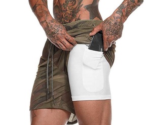 Nouveauté été : Short homme double couche, taille personnalisée, multi-poches, séchage rapide, respirant, écologique, camouflage, couleur personnalisable - Product Image 2
