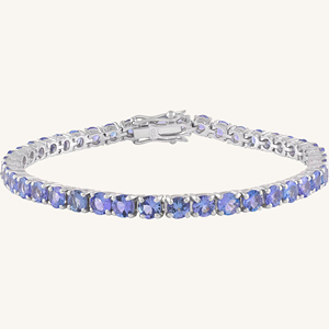 Pulsera de Tanzanita en Plata de Ley 92.5 KLSB-20642 - Product Image 1