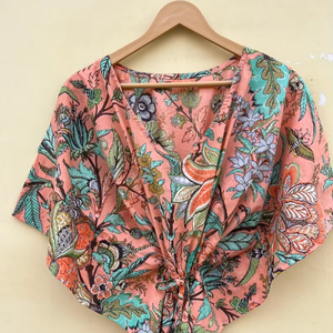 Vestido Kaftán Informal de Verano con Estampado Floral Tropical, sin Mangas, de Algodón, para Mujer, Ropa de Playa, Estilo Asia Pacífico - Product Image 1