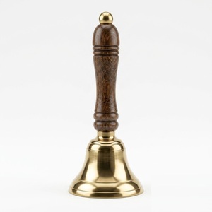 Handcrafted Gold-Plated Pure Brass Pooja Bell-Traditional Indian Temple Bell Uttar Pradesh High Sound Clarity for Home <b>Mandir</b> - Product Image 4