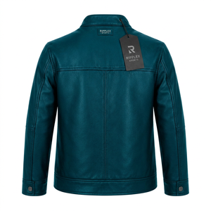 Stylish kids leather <b>jacket</b> built for everyday comfort warm protection flexible fit and long lasting performance in every season - Product Image 2
