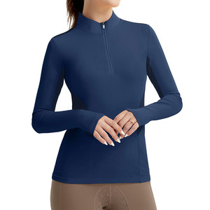 Camiseta Deportiva de Lujo Premium para Mujer, para Montar a Caballo, Tejido Elástico en Cuatro Direcciones, Transpirable, de Secado Rápido, Ligera y Profesional - Product Image 1