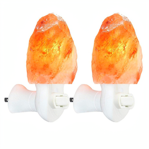โคมไฟเกลือหิมาลัยคริสตัลพร้อมฐานไม้ โคมไฟเกลือหิมาลัยตกแต่ง - Product Image 1