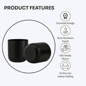 Maceta Colgante de Hierro Negro |   Decoración de Plantas Moderna y Minimalista Europea para el Hogar y la Oficina - Product Image 3