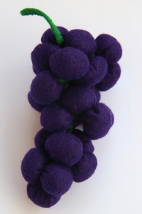 Porte-clés en peluche raisin violet, accessoires de sac en fausse fourrure de lapin, pendentif fruit en peluche, jouet raisin - Product Image 4