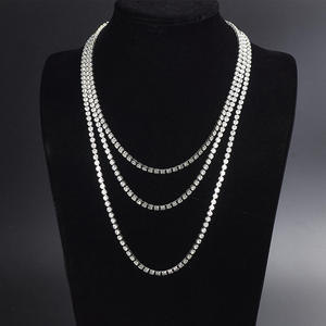 Oferta Especial: Collar de Cadena de Tenis de Lujo con Brillantes, Estilo Hip Hop, Moissanita Helada, Certificado IGI, Unisex, Chapado en Oro, Competitivo - Product Image 1