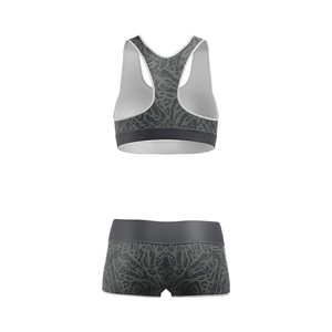 Conjunto Deportivo de Yoga para Mujer, Tallas Grandes, Personalizado, con Sujetador Deportivo y Pantalones Cortos Sublimados, Dos Piezas, Ropa Deportiva - Product Image 5