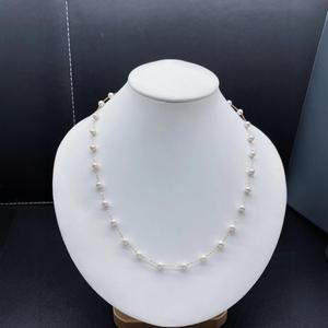 Collar de Perlas de Agua Dulce de Alta Calidad, Casi Naturales, de 3-4 mm, Enrollado en Múltiples Capas, Pequeñas Fragancias, Estilo Donuts Fritos - Product Image 3