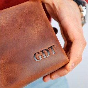 Custom Side Pocket Genuine Leather <b>Toiletry</b> <b>Bag</b> Travel Dopp Kit <b>Men</b> Waterproof Shaving Wash Cosmetic Case LYG-0176 - Product Image 5