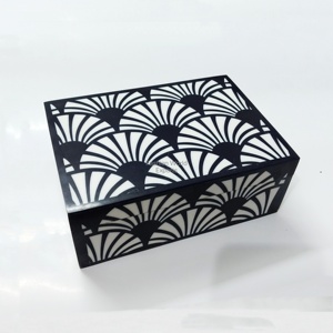 Simplest Black & White <b>Wooden</b> <b>Boxes</b> Polished Natural Home Decor & Customizable Gift Storage DIY for Personalized Home Decoration - Product Image 2