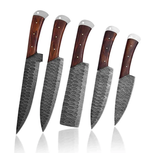 Premium Damascus Steel Professional Chef <b>Knife</b> <b>Set</b> Rosewood Handle OEM Kitchen <b>Knife</b> Manufacturer - Product Image 1