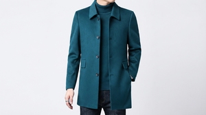 Private Label <b>Men's</b> Long <b>Winter</b> <b>Overcoat</b> Classic Loose Design Button Corduroy Eco-Friendly Fashion Outerwear Formal Casual Daily - Product Image 6