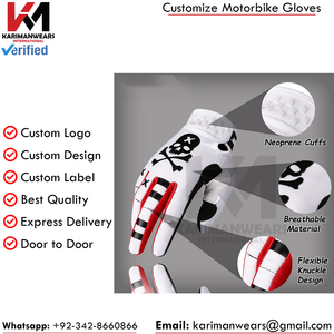 Gants de motocross durables, gants de protection à doigts entiers pour VTT, avec paume absorbant les chocs, articulations renforcées et poignet réglable - Product Image 3