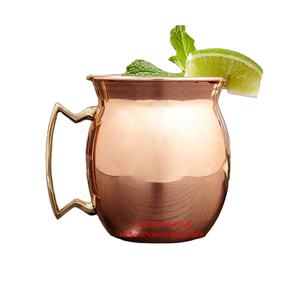 Copper Moscow Mule <b>Mug</b> Shiny Finished Dishwasher Safe CE Certified Restaurant Juice Serving <b>Mug</b> for Tabletop Decoration - Product Image 1
