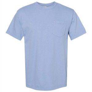 <b>Men's</b> White Cotton T-Shirt Short Sleeve O-Neck Pocket Casual Regular Fit Solid Color Jersey Knitted Blank Design Gym Casual Wear - Product Image 5