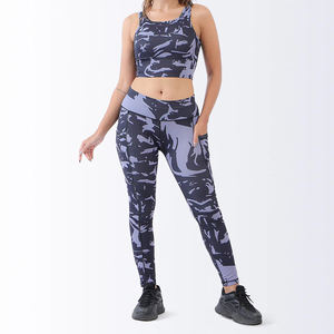 Ensembles de yoga pour hommes très demandés, grandes tailles, avec ceinture, extensibles dans les quatre sens, tenue de sport, soutien-gorge de fitness et leggings, ensembles 2 pièces - Product Image 6