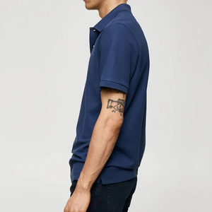 เสื้อโปโลสีพื้นสำหรับผู้ชาย ผ้าฝ้ายเนื้อดี น้ำหนักเบา แฟชั่นทันสมัย - Product Image 1