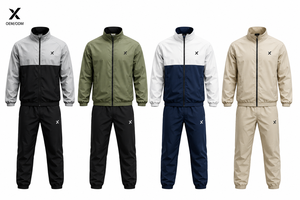 Ensembles coupe-vent réversibles X Sports City pour hommes, style sportif color block en polyester, vêtements d'automne, fermeture éclair, séchage rapide, OEM/ODM - Product Image 2