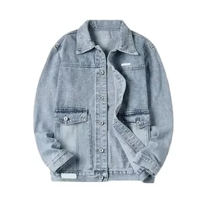 High-quality XMA Fashionable Breathable Spring Hip Hop Style Medium Wash Denim <b>Jackets</b> Tops Both Men <b>Women</b> Polyester/Cotton - Product Image 6