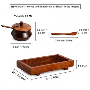 Boîte à épices traditionnelle en bois, artisanale, en bois poli, conteneur de rangement compartimenté, organisateur de cuisine - Product Image 5