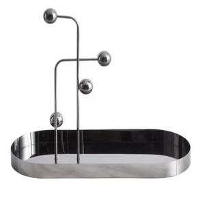 Plateau de service traiteur pour fruits secs ou dattes, finition dorée, vaisselle de table, offre spéciale - Product Image 4