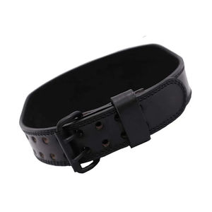 Hot Sale Custom Cowhide Heavy Duty Strong Adjustable Weight Lifting Gym Waist <b>Protector</b> Fitness Power Lifting Belt Custom Logo - Product Image 2