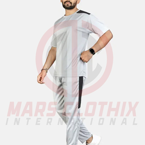 Ensemble t-shirt à manches courtes et pantalon décontracté, dernier design, taille élastique, poches latérales, ensemble de survêtement d'été pour homme - Product Image 4