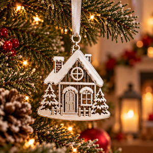 Custom <b>Christmas</b> Ornaments 3D Metal Embossed Logo Tree Hanging <b>Decoration</b> Wholesale - Product Image 3