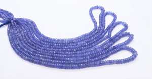 Cuentas facetadas de tanzanita natural AAA de 3-6 mm, cuentas de piedras preciosas de tanzanita, cuentas de tanzanita para la fabricación de joyería. - Product Image 4