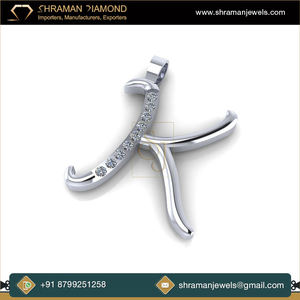 จี้เพชรโมอิสซาไนต์รูปตัวอักษร K แบบกำหนดเอง เงินแท้ 925 ชุบทองคำขาว ดีไซน์สะดุดตา ของขวัญสำหรับเด็ก - Product Image 6