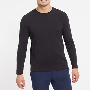 T-shirts à manches longues pour hommes en mélange polyester/coton de haute qualité, style streetwear, couleurs et tailles personnalisées, respirants et infroissables - Product Image 4