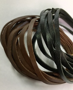 Gran oferta, cordones de cuero planos Vintage para hacer joyas y accesorios, tamaño 1,5mm, 2mm, 3mm, 4mm, 5mm 10mm, cordones de cuero a granel - Product Image 3