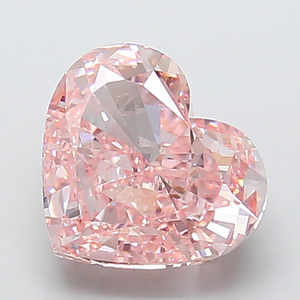 Diamante cultivado en laboratorio, corte corazón, color rosa fantasía, piedra suelta para la fabricación de joyas. - Product Image 1