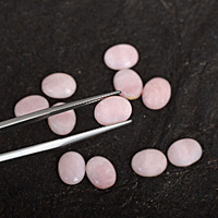 Indischer Lieferant & Hersteller 100% natürlicher rosa Quarz ovaler Cabochon lose Edelsteine für Halsketten-Schmuckherstellung für Damen.