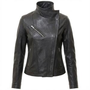 Chaqueta Corta Elegante de Cuero Sintético Negro para Primavera/Invierno, Ligera y Transpirable, Estilo Urbano - Product Image 1