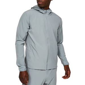 Conjunto Deportivo Cortavientos con Capucha para Hombre, 100% Nailon, Personalizado ODM OEM de Alta Calidad, Chaqueta Deportiva Impermeable para Correr, Sin Marca - Product Image 3