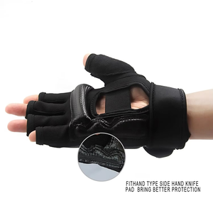 Custom Made Wholesale High Quality PU MMA Gloves Hook Loop Closure Breathable Non-Slip Wrist Support Sports Adult Geo Brother Co - Product Image 3